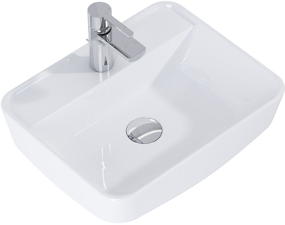 Elita Enzo lavabo 50x40 cm rectangulaire à poser blanc RE040500148060