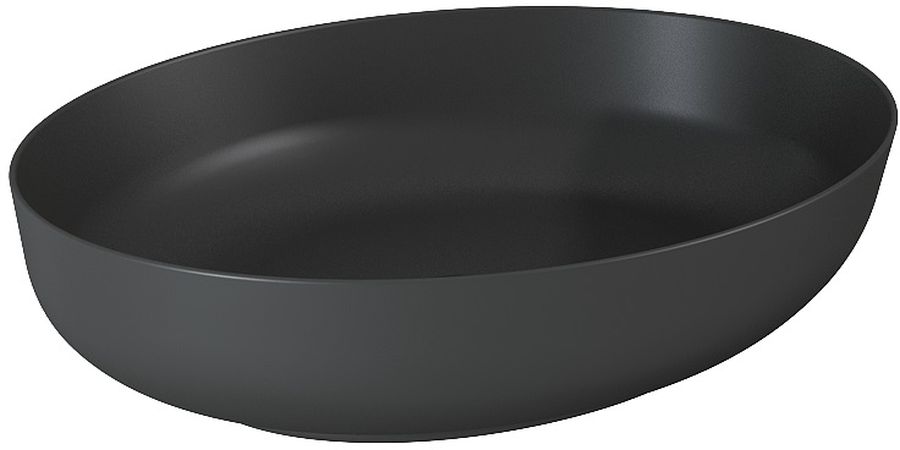 Elita Rika lavabo 52x39.5 cm ovale à poser anthracite RE040520086010