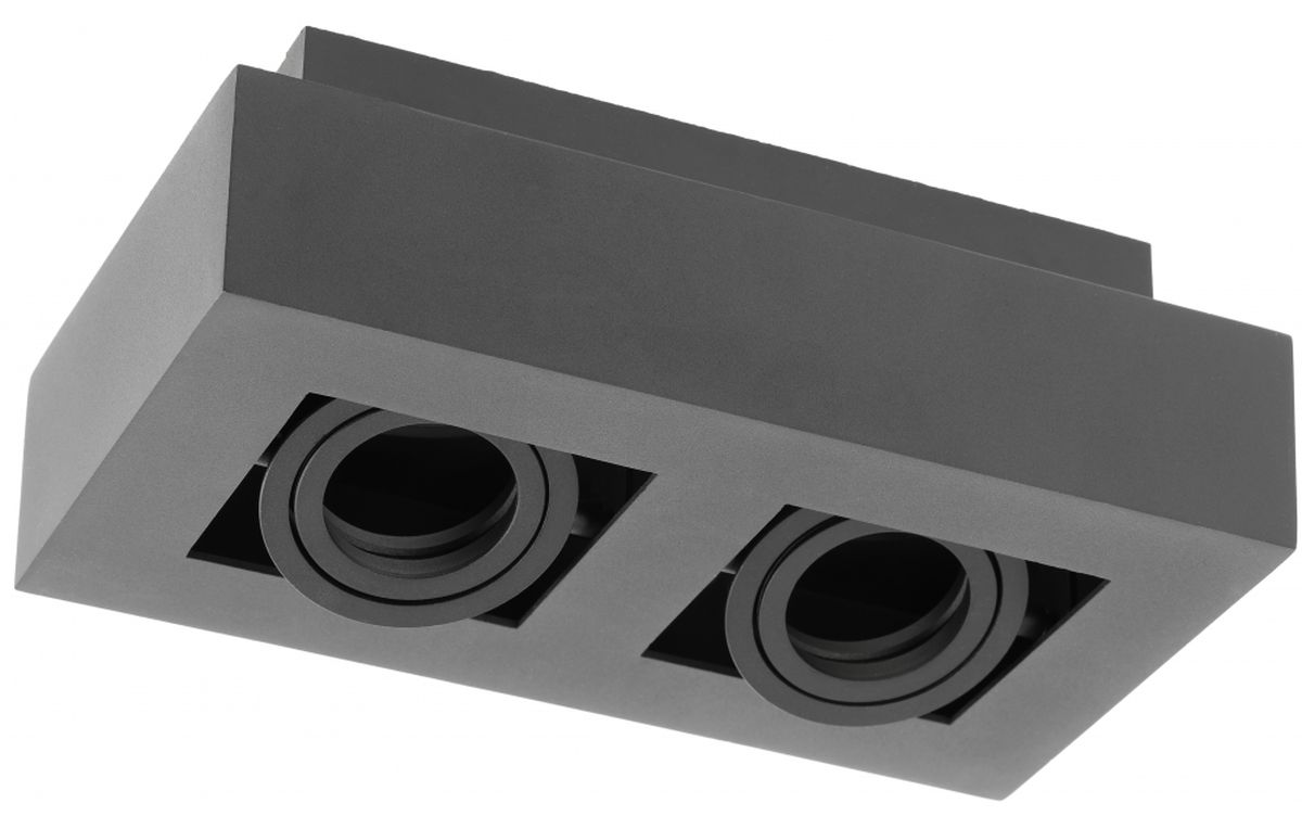 GTV Aster spot encastré 2x50 W noir OS-AS2GU10-10