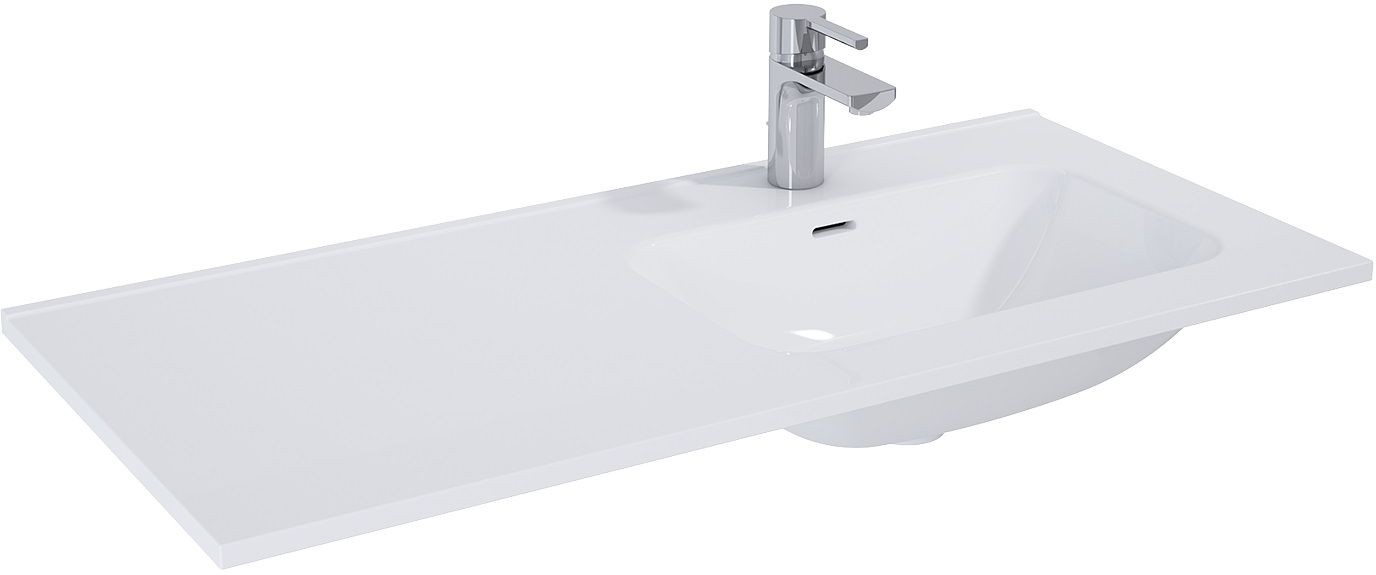 Elita Skappa lavabo 100.8x46 cm rectangulaire de meuble-avec plateau blanc RE041005068060