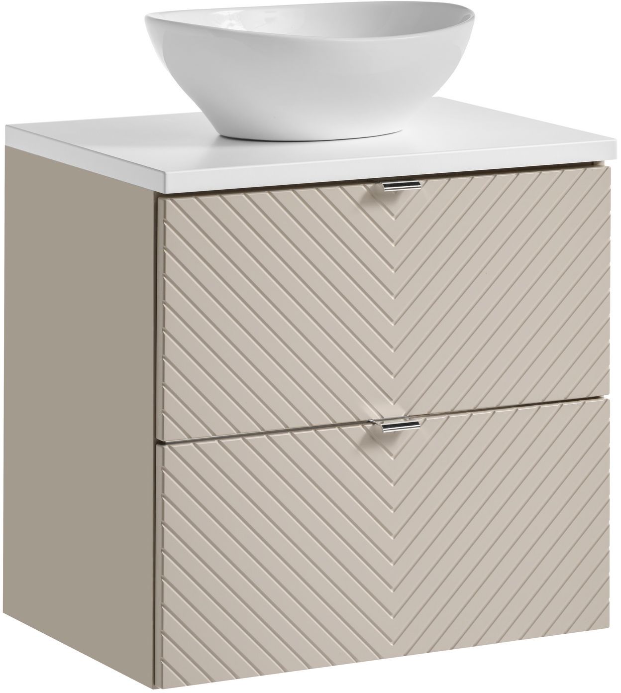 Set armoire Comad Viva Cashmere VIVA CASHMERE 82-60-2S, plan de travail Comad Nova White NOVA WHITE 89-60, UN-LOLA-GW