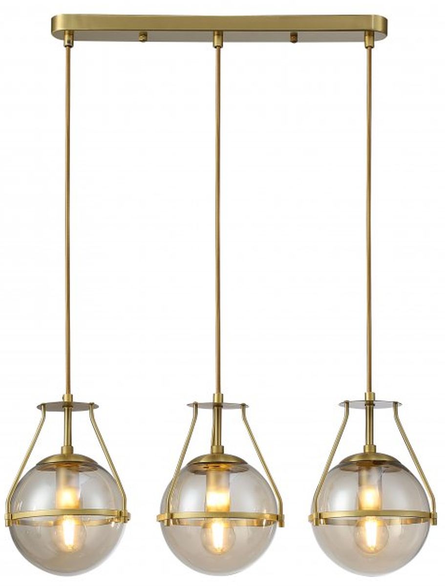 GTV Drop lampe suspendue 3x25 W transparent-doré OS-DRO3-40-DEC