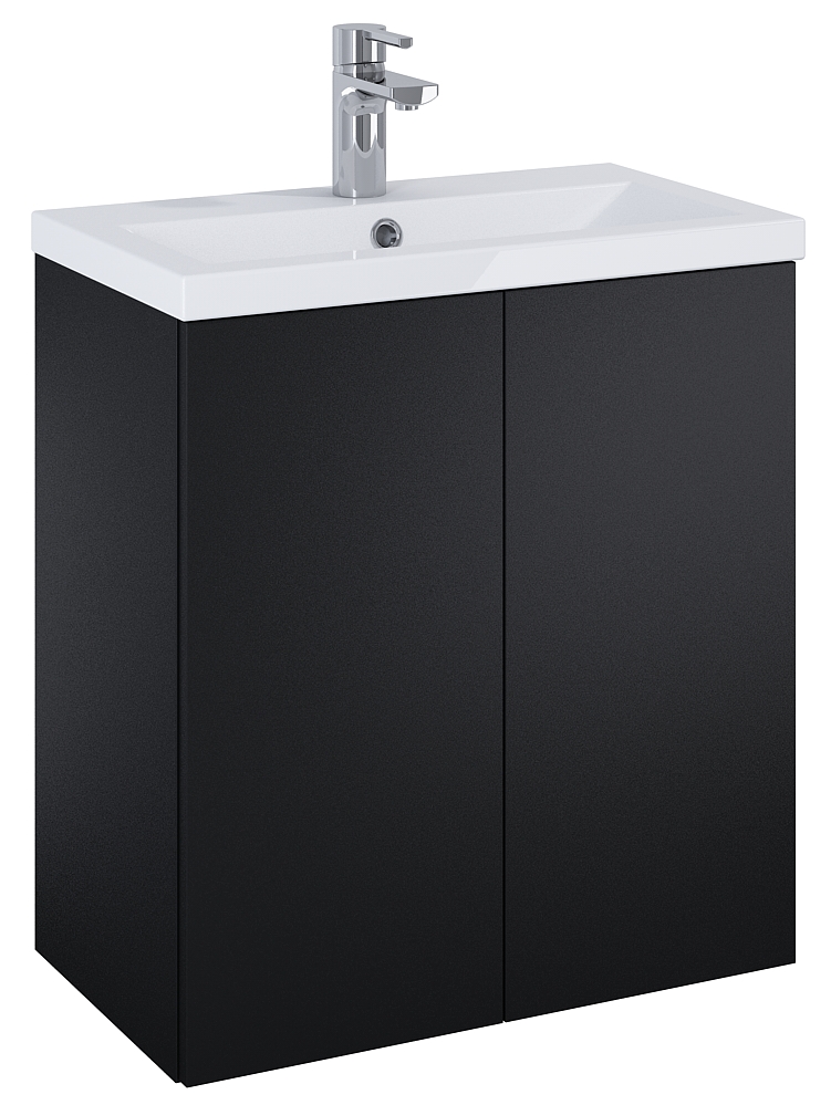 Elita Kido lavabo avec meuble 60.6 cm noire RE020600117160