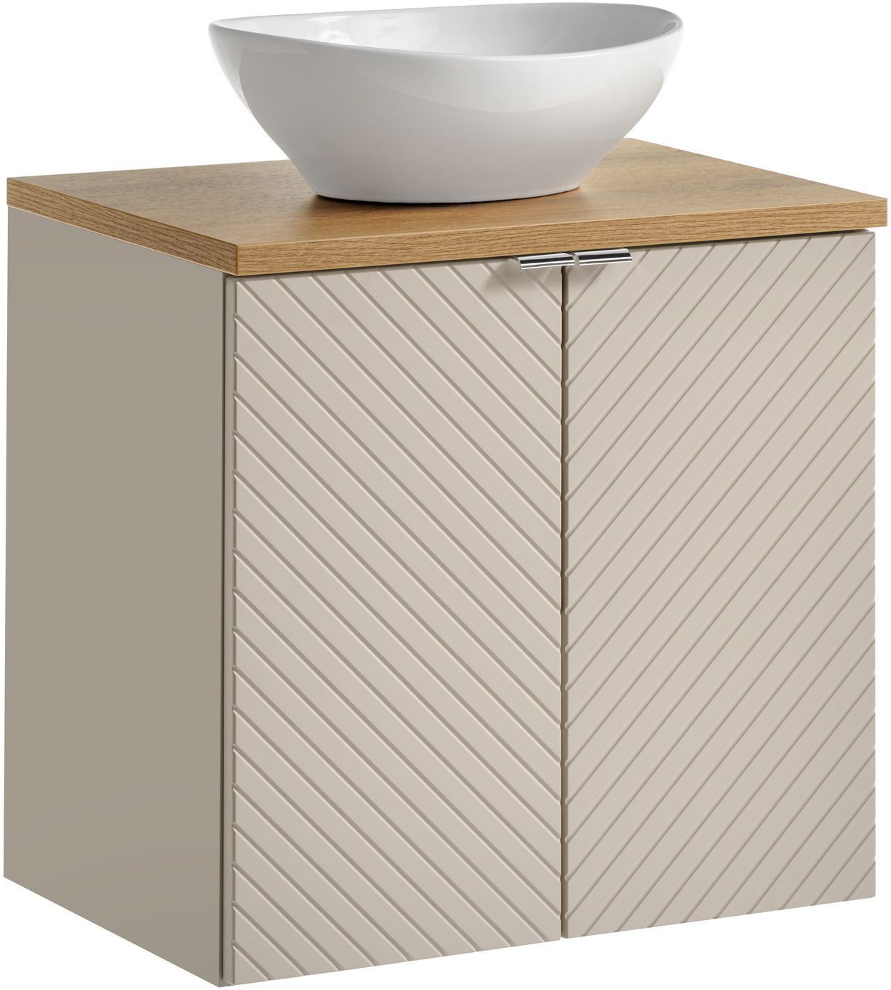 Set armoire Comad Viva Cashmere VIVA CASHMERE 82-60-2D, lavabo Comad Lola UN-LOLA-GW, NOVA OAK A 89-60