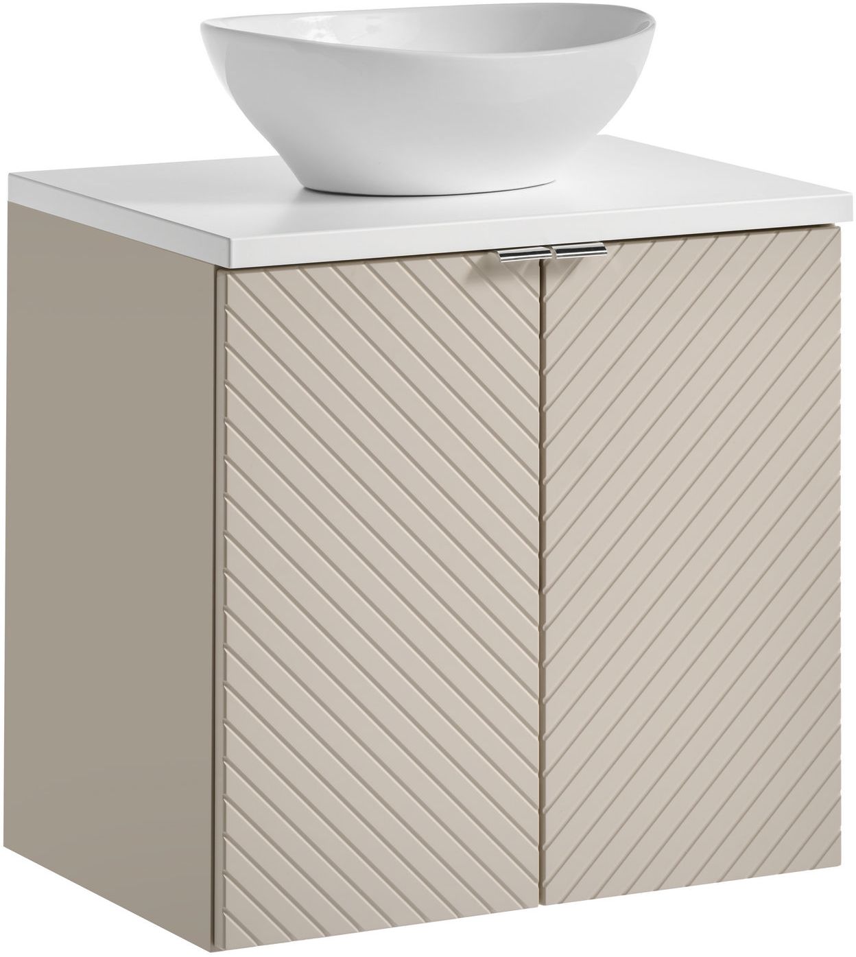 Set armoire Comad Viva Cashmere VIVA CASHMERE 82-60-2D, plan de travail Comad Nova White NOVA WHITE 89-60, UN-LOLA-GW