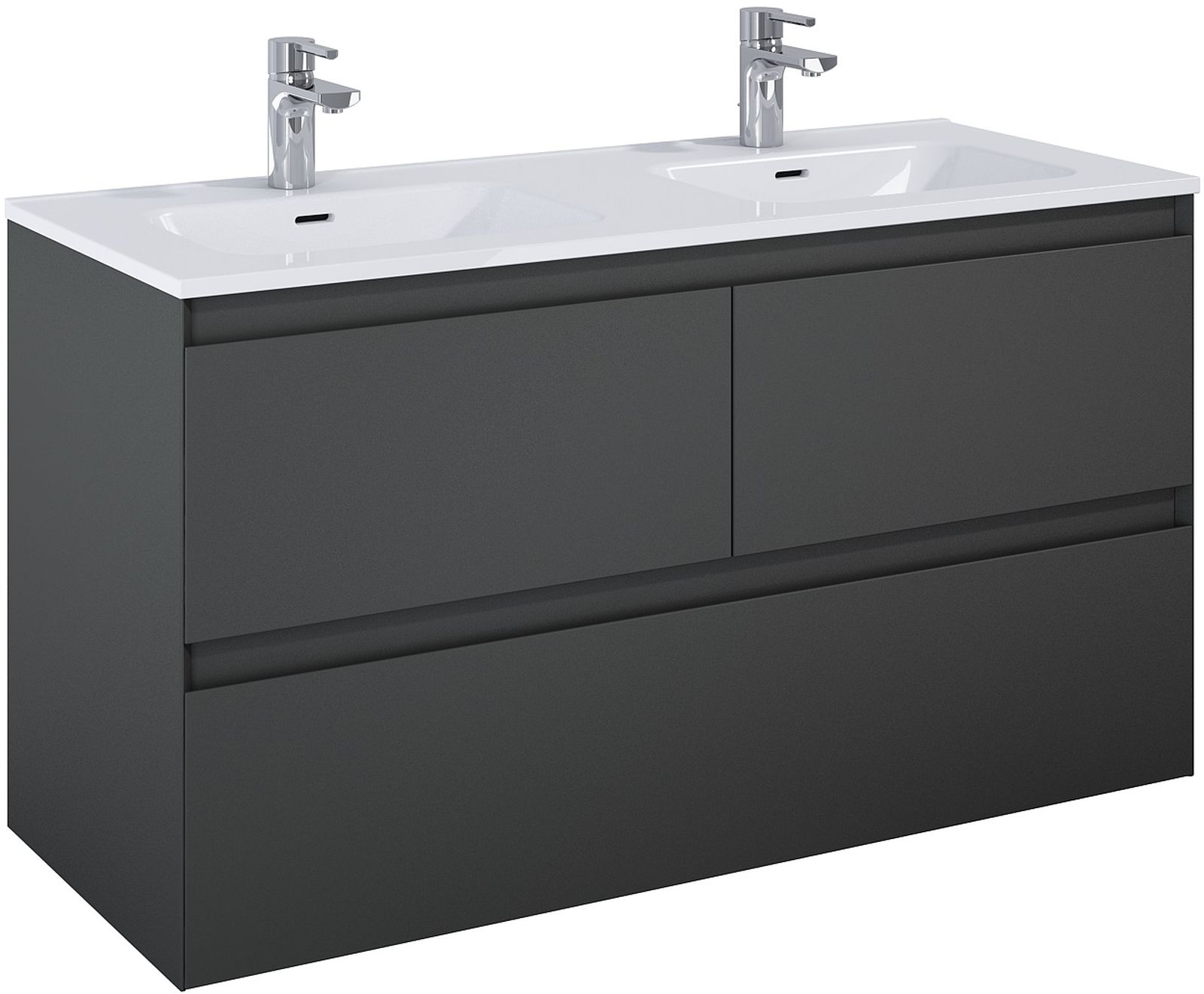 Elita Split armoire 120x45.8x63.5 cm sous-lavabo suspendu anthracite RE012007156010