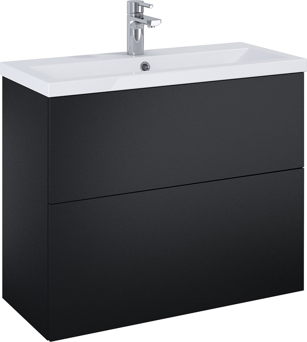 Elita Kido lavabo avec meuble 81 cm noire RE020801117160