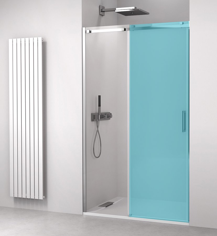 Polysan Thron Line porte de douche 160 cm coulissant chrome brillant/verre transparent TL5016A BOX 1/2