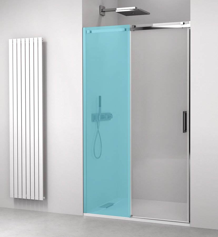 Polysan Thron Line porte de douche 160 cm coulissant chrome brillant/verre transparent TL5016B BOX 2/2