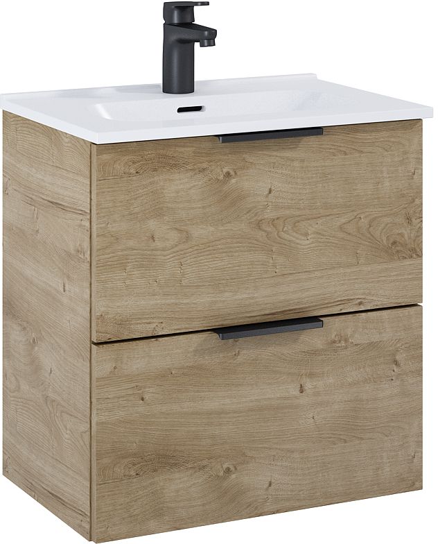 Elita Street Plus lavabo avec meuble 51.3 cm chêne RE020500107050