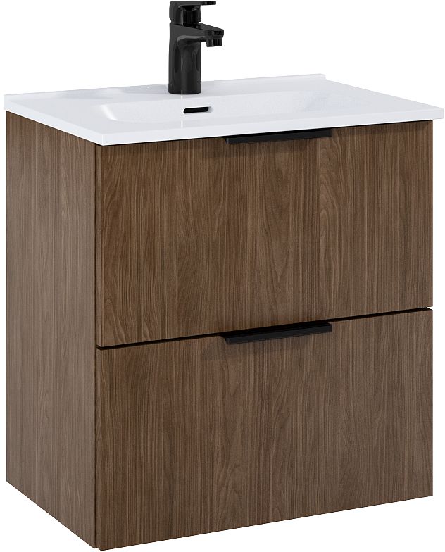 Elita Street Plus lavabo avec meuble 51.3 cm noyer RE020500107060