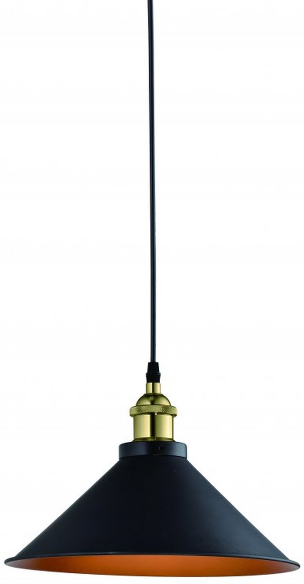 GTV Mani lampe suspendue 1x40 W noir-doré OS-MANI2-11-DEC