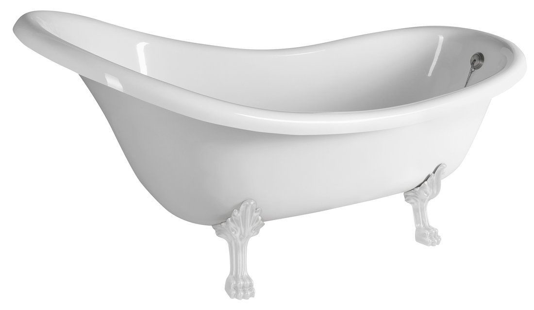 Polysan Brixton baignoire autoportante 174x83 cm ovale blanc 94837
