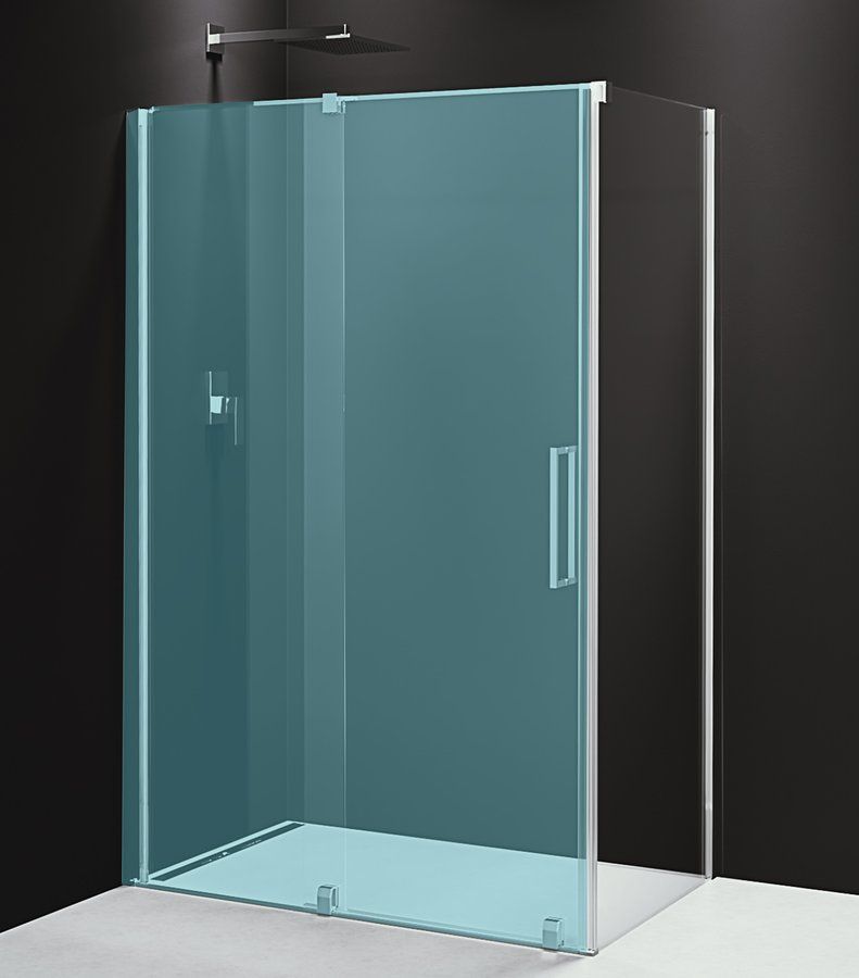Polysan Rolls Line paroi de douche 80 cm chrome brillant/verre transparent RL3215