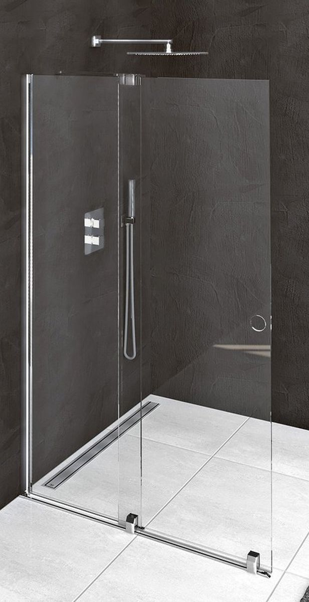 Polysan Modular Shower porte de douche 100 cm coulissant chrome brillant/verre transparent MS5-100