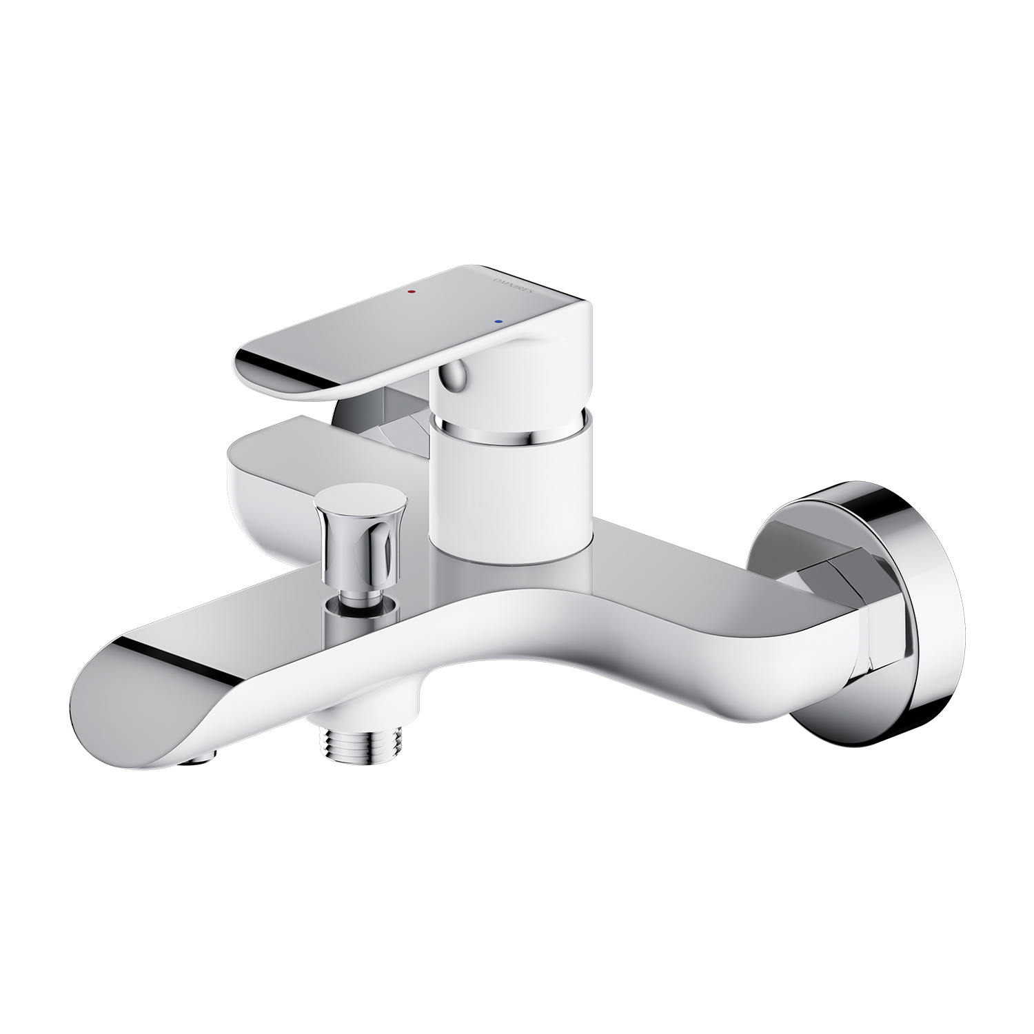 Omnires Sacramento mitigeur bain-douche murale chrome-blanc SC2330CRB