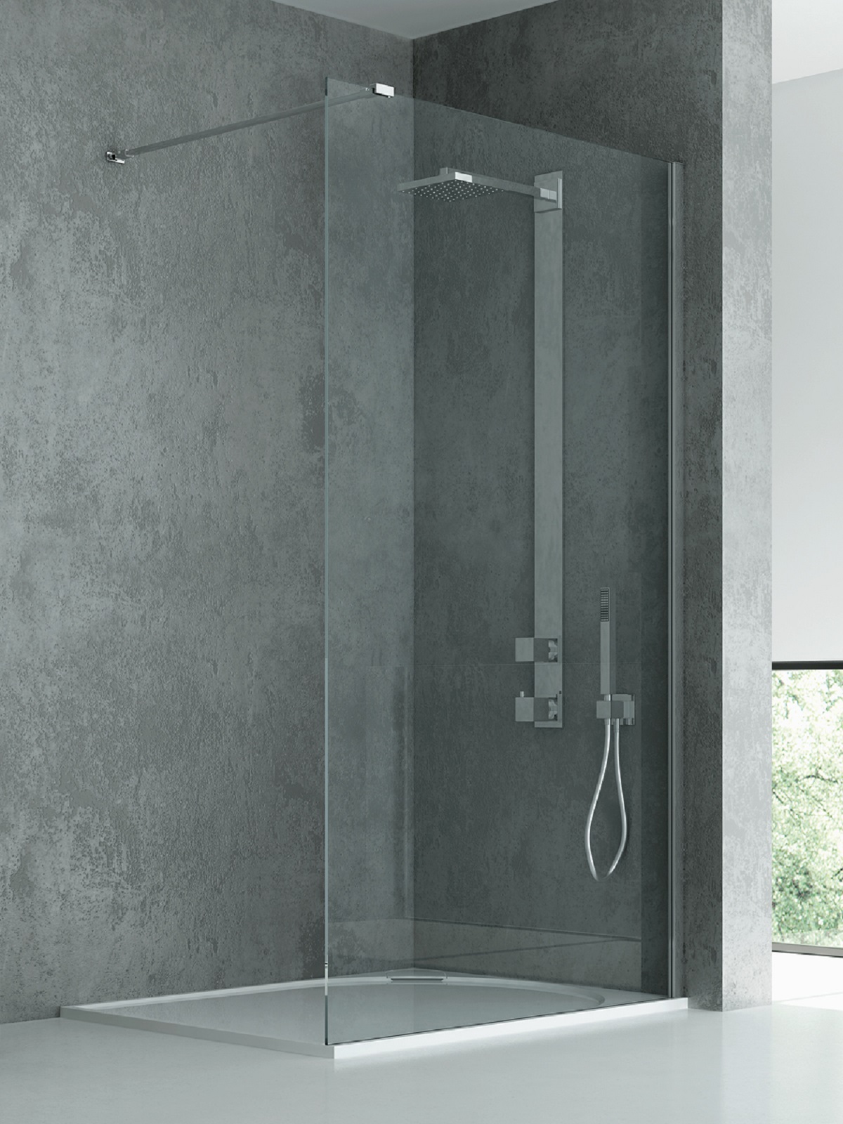 New Trendy New Modus ścianka prysznicowa walk-in 150 cm chrom połysk/szkło przezroczyste EXK-5465