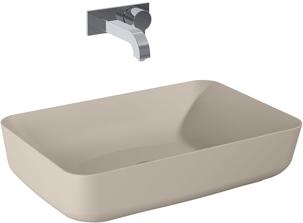 Elita Nomia lavabo 50x39 cm rectangulaire à poser marron/beige RE040500057020