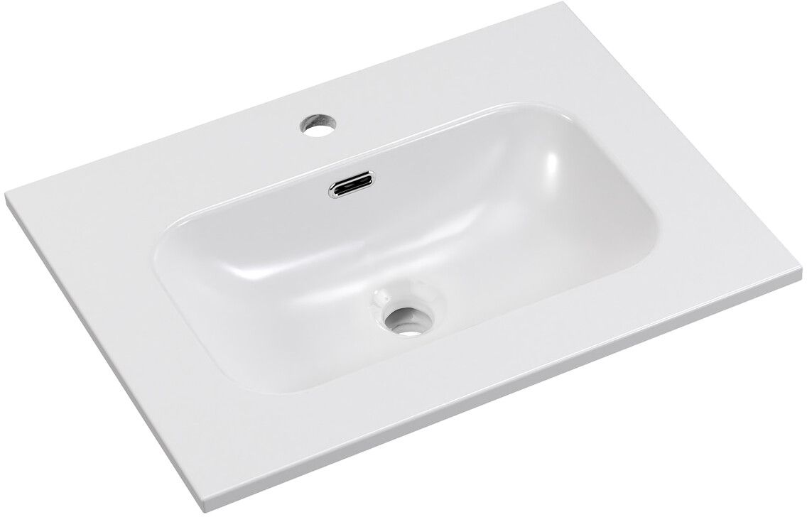 Comad Fly lavabo 61x46 cm rectangulaire de meuble blanc FLY WHITE GLOSS UM 60-46 DP ( E-8073-60 )