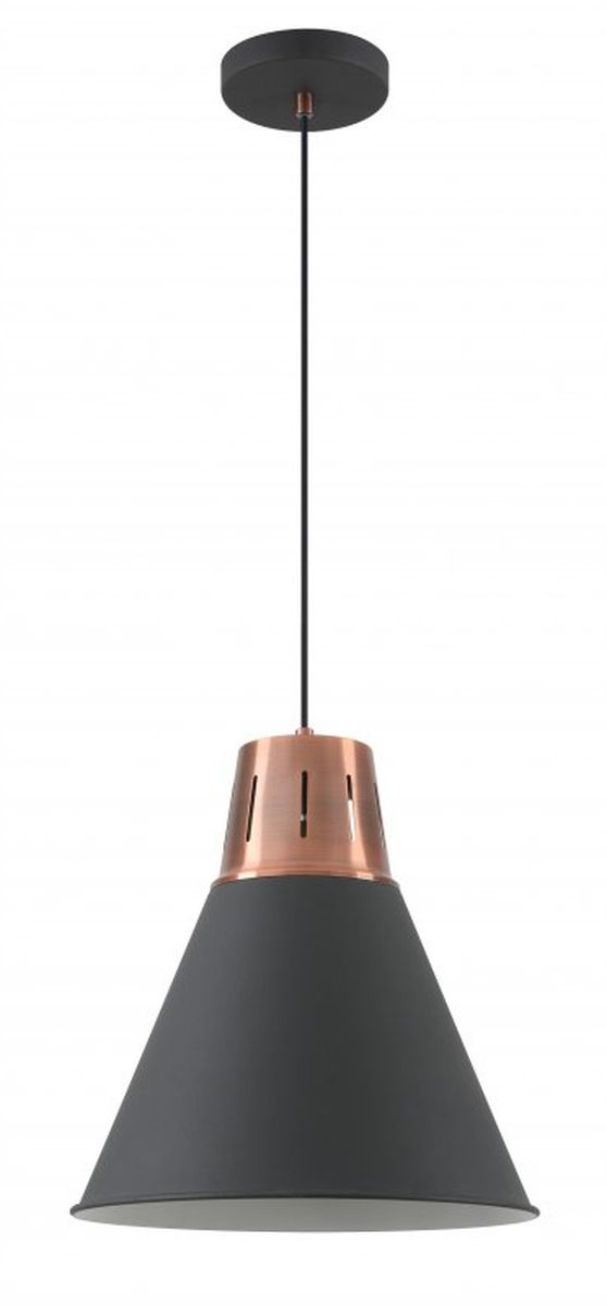GTV Gianni lampe suspendue 1x40 W noir-doré OS-GIAN-L-E27-11-DEC