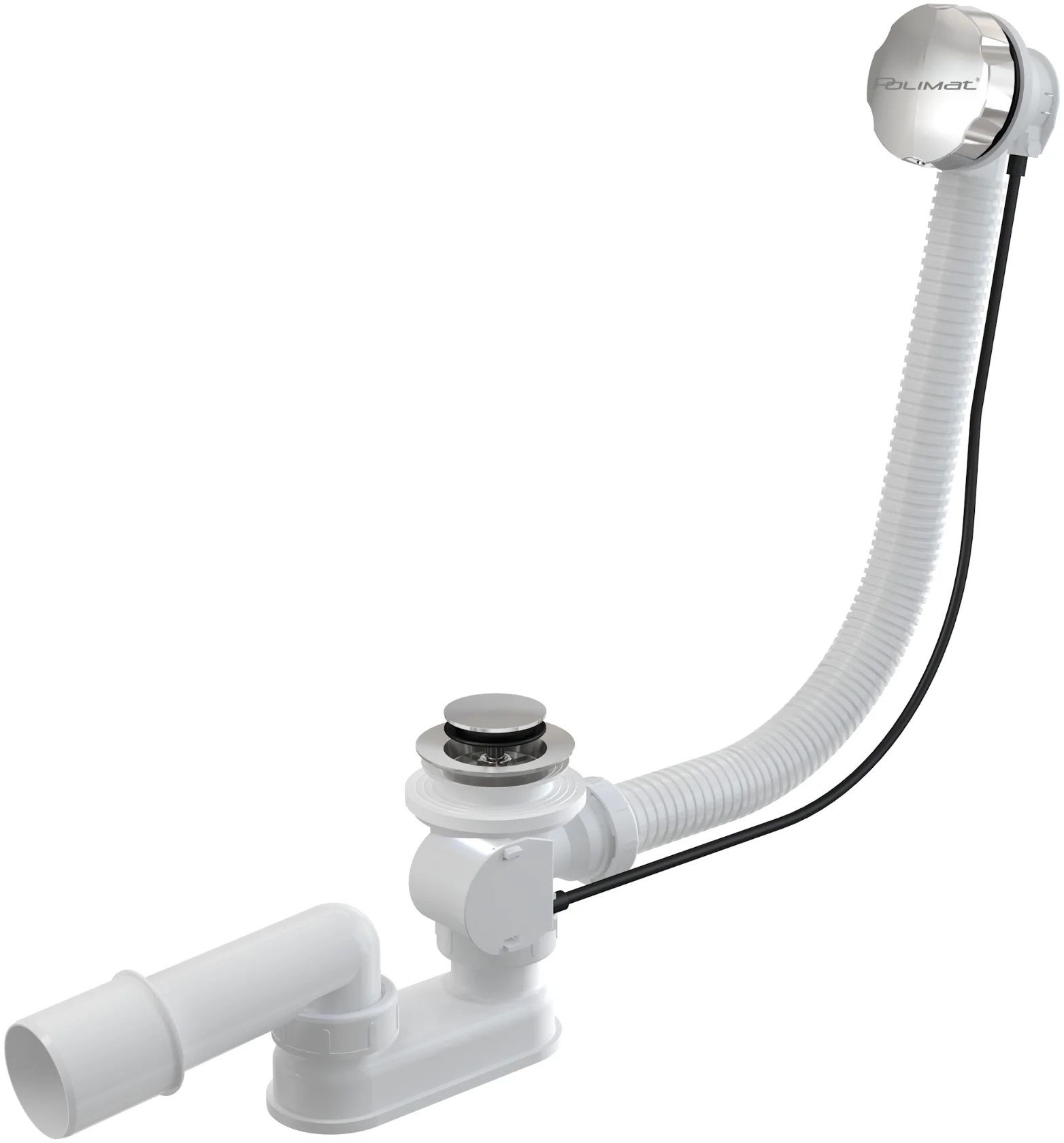 Polimat siphon de baignoire chrome 6103065