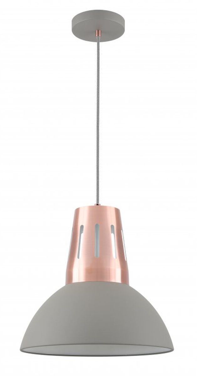 GTV Artemia lampe suspendue 1x40 W gris/cendre-cuivre OS-ART-L-E27-15-DEC