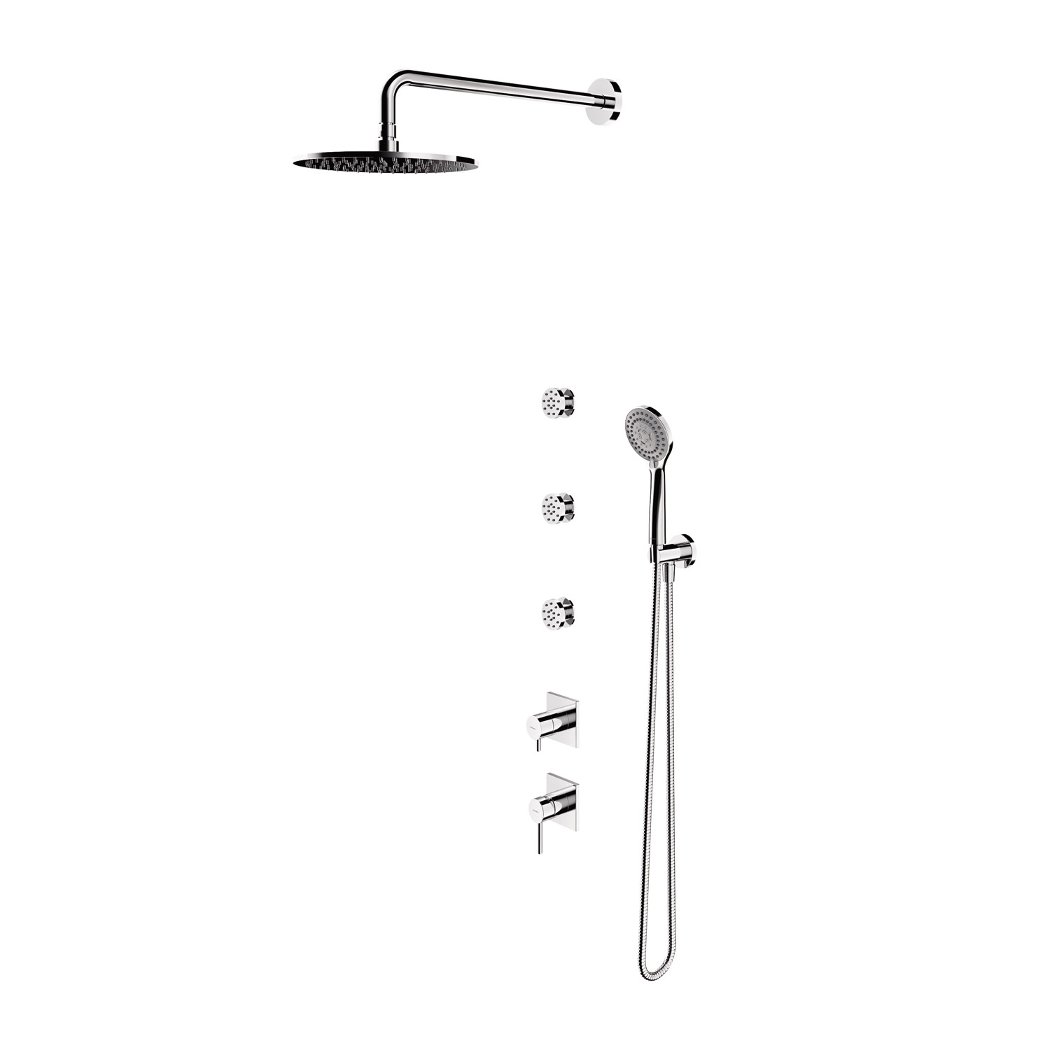 Omnires Y ensemble de douche mural oui chrome SYSY30XCR
