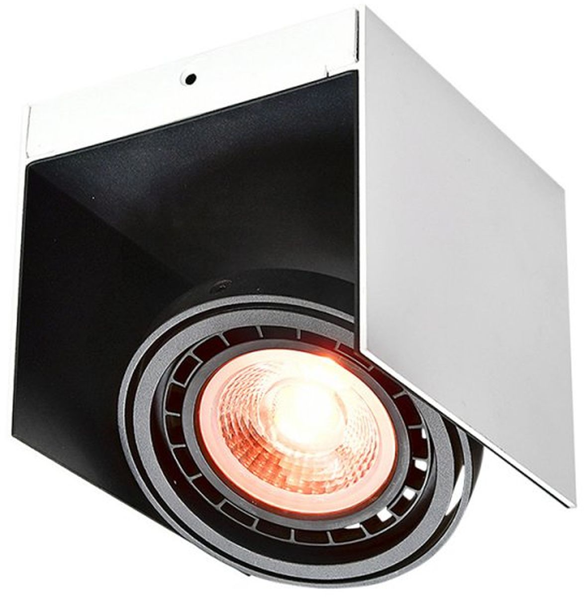 GTV Verso plafonnier 1x40 W blanc-noir OS-VERSO-06-DEC