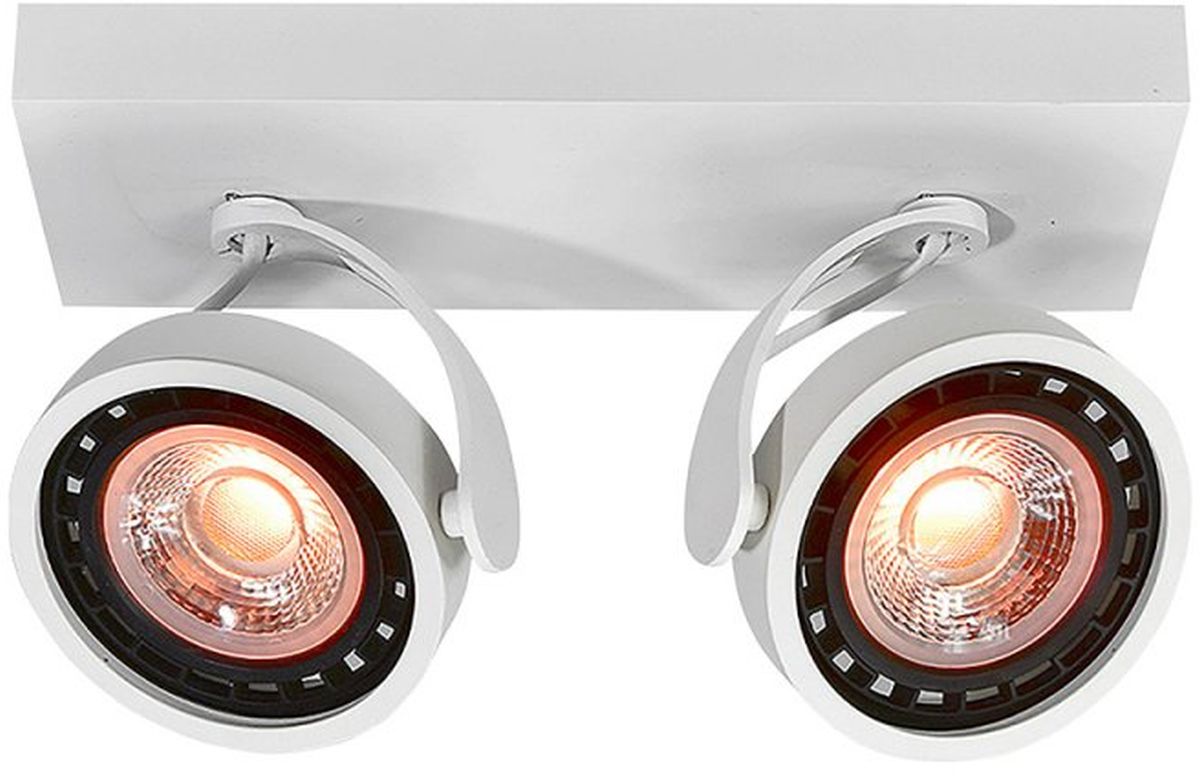 GTV Wally plafonnier 2x40 W blanc OS-WALLY2-00-DEC