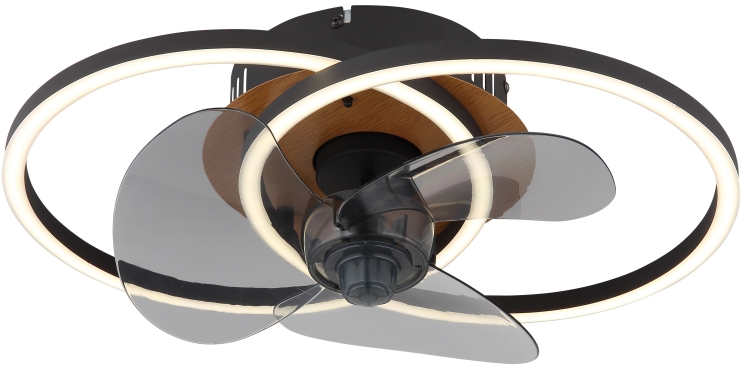 Globo Lighting Karen plafonnier 1x24 W noir-marron 03661