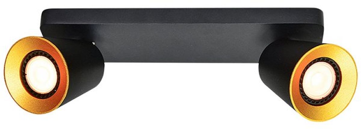 GTV Elli plafonnier 2x20 W noir OS-ELLI-2GU10-10-DEC