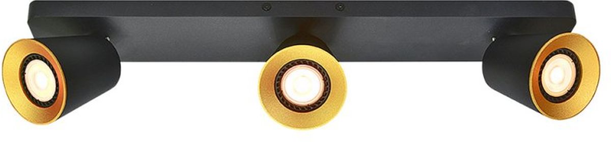 GTV Elli plafonnier 3x20 W noir OS-ELLI-3GU10-10-DEC