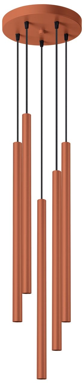 Sollux Lighting Pastelo lampe suspendue 5x8 W rouge SL.1528