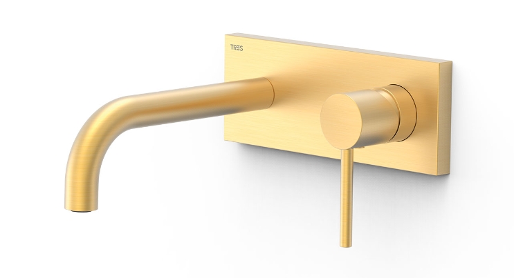 Tres Study-Tres mitigeur de lavabo encastrée doré 26230031OM