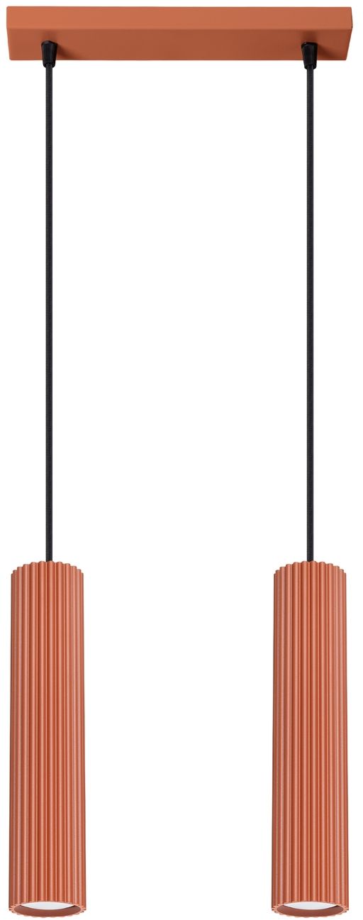 Sollux Lighting Karbon lampe suspendue 2x10 W rouge SL.1631
