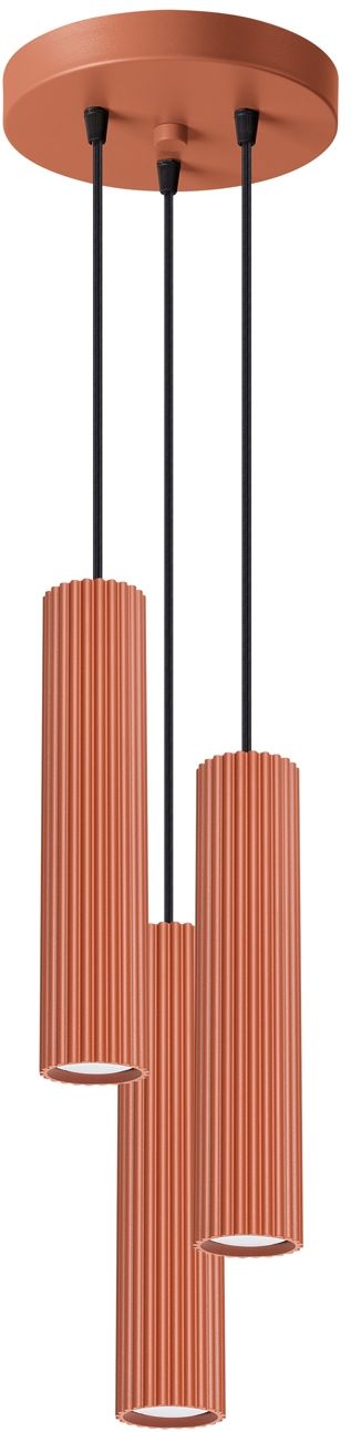 Sollux Lighting Karbon lampe suspendue 3x10 W rouge SL.1633