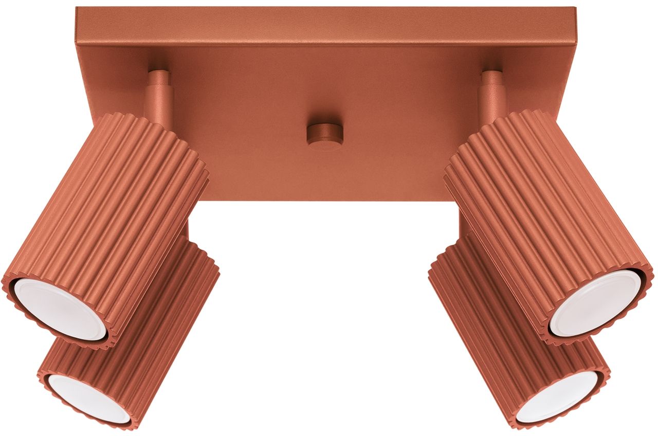 Sollux Lighting Karbon plafonnier 4x10 W rouge SL.1640