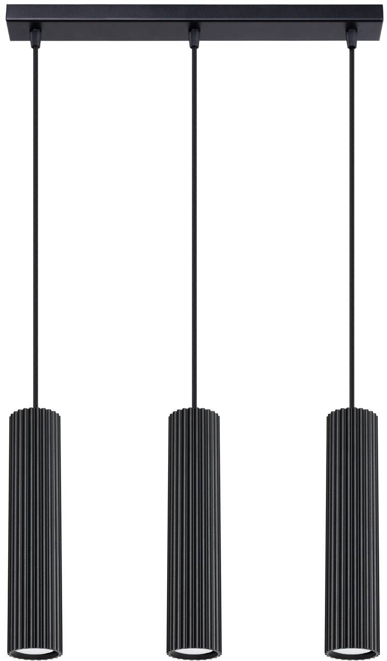 Sollux Lighting Karbon lampe suspendue 3x10 W noir SL.1575