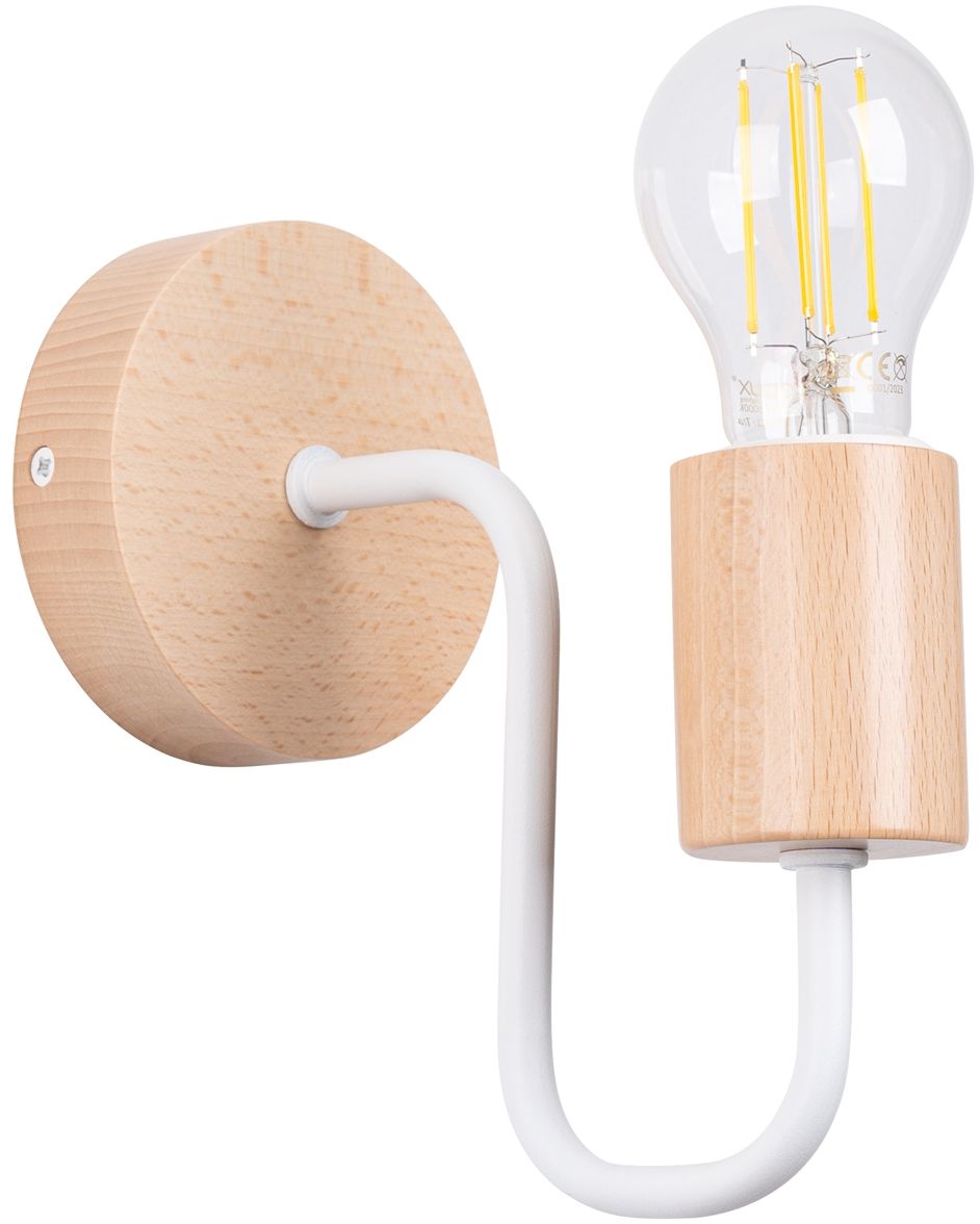 Sollux Lighting Timbo applique murale 1x15 W blanc-bois SL.1664