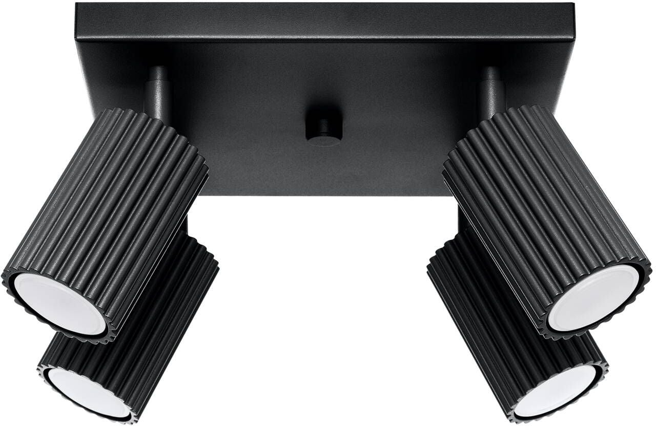Sollux Lighting Karbon plafonnier 4x10 W noir SL.1583