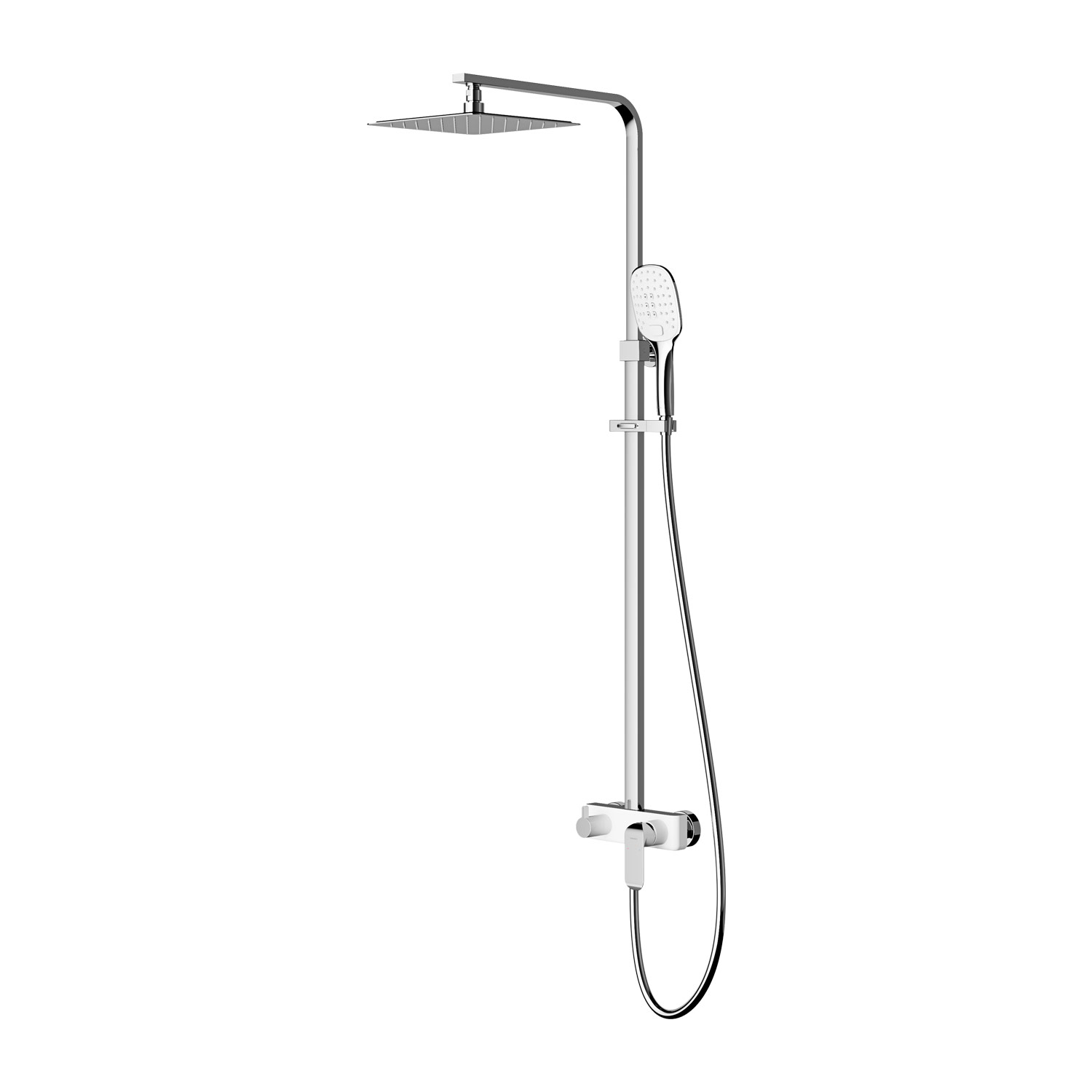 Omnires Sacramento ensemble de douche mural oui chrome-blanc SC2344CRB