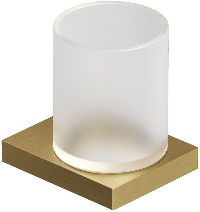 Kludi Vela C gobelet pour brosse à dents blanc-doré 31975N0