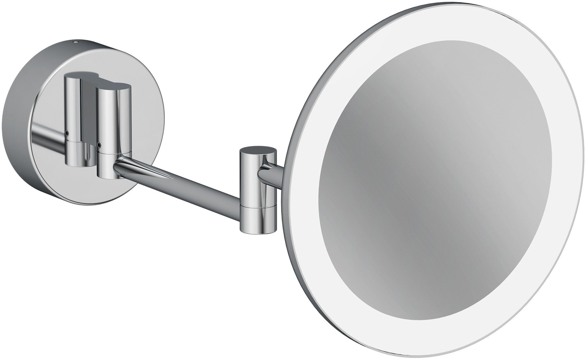 Kludi Vela R miroir cosmétique 20.2x20.2 cm arrondi avec éclairage chrome 5899505W