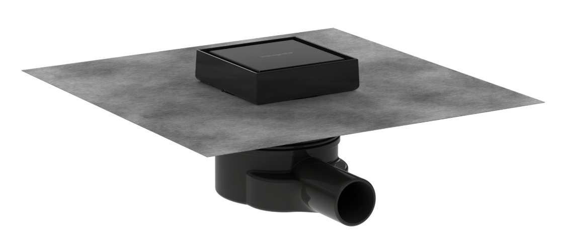 Hansgrohe RainDrain Point drain de douche 10 cm noir 56247670