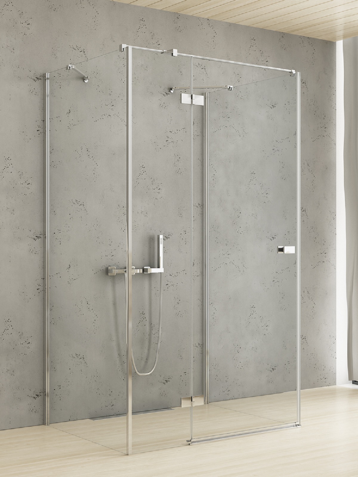 New Trendy Reflexa cabine de douche 110x100 cm rectangulaire chrome brillant/verre transparent EXK-5219