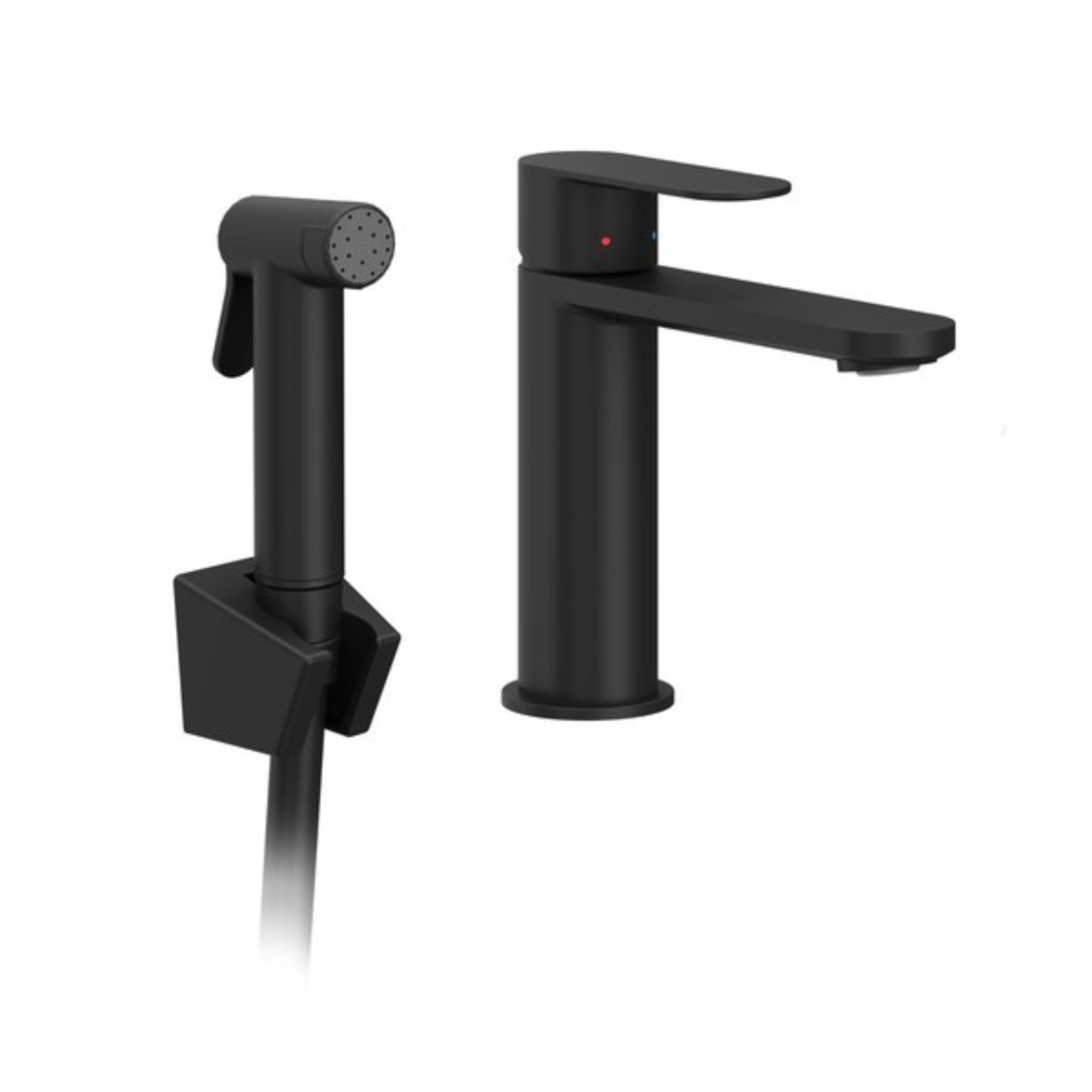 Ravak Chrome II mitigeur de lavabo avec douchette bidet sur pied noir X070462