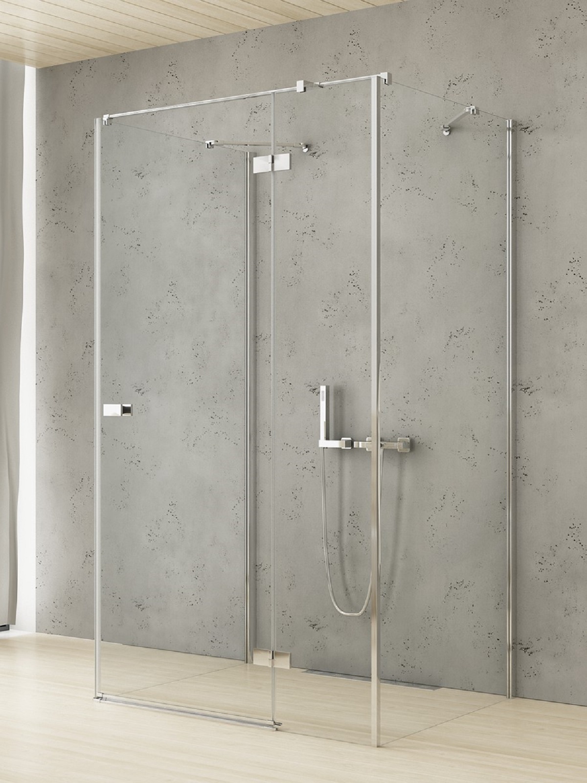 New Trendy Reflexa cabine de douche 120x70 cm rectangulaire chrome brillant/verre transparent EXK-5236