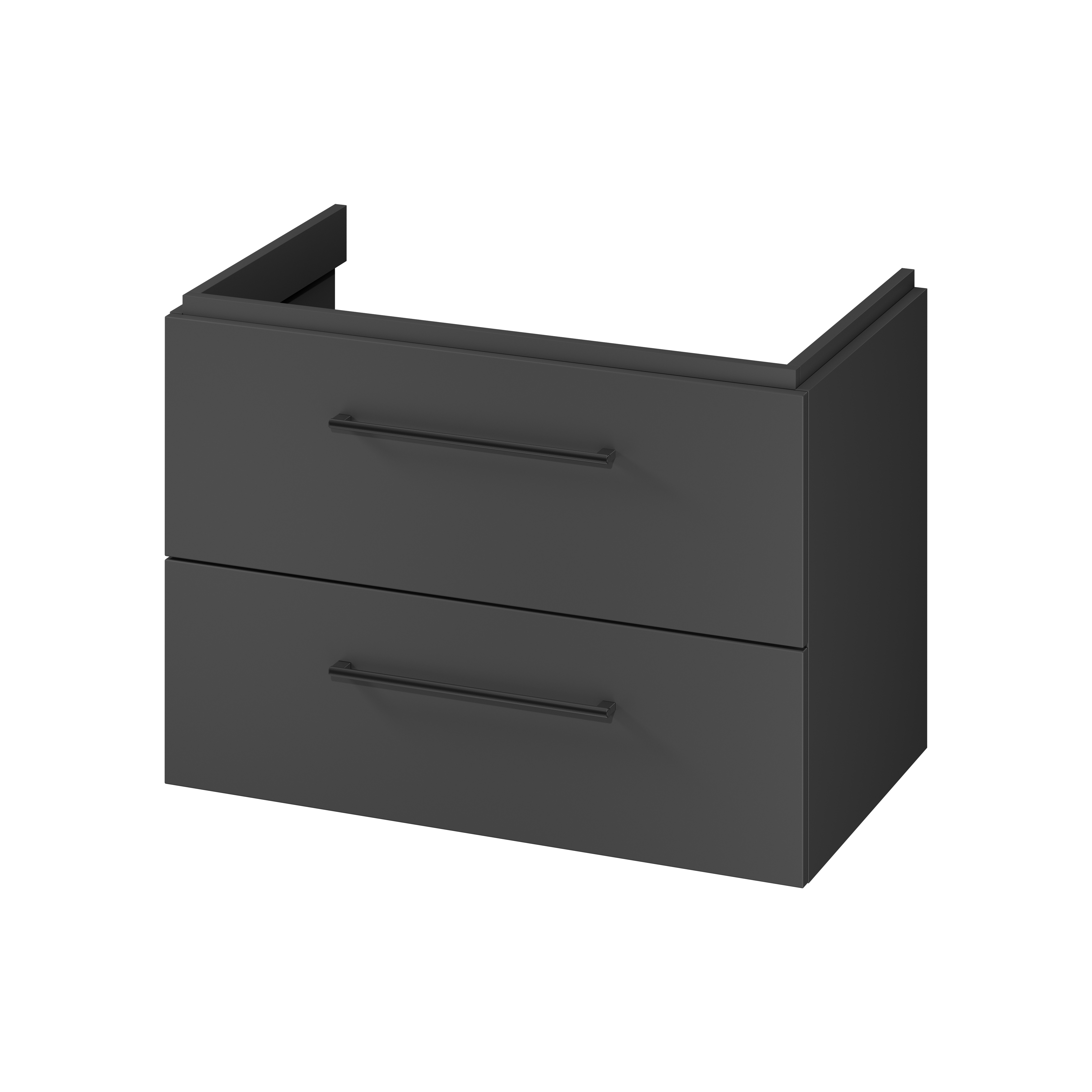 Cersanit Larga armoire 79.4x44.4x57.2 cm sous-lavabo suspendu anthracite S164-037