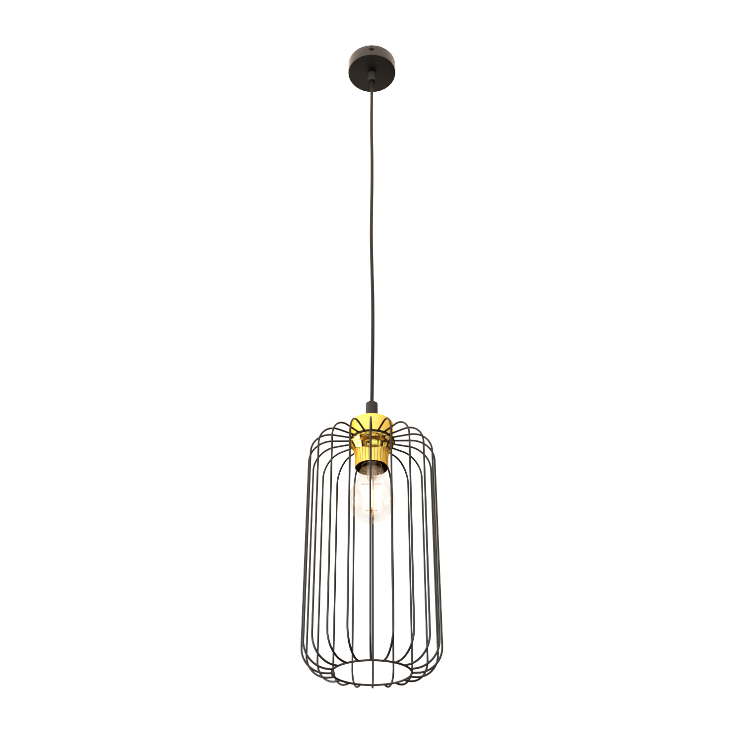 Emibig Vander lampe suspendue 1x15 W noir-doré 13641