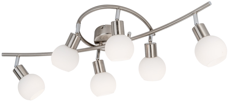Globo Lighting Loxy lampe suspendue 6x5 W blanc-nickel 671606016X